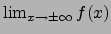 $\lim_{x\to\pm\infty}f(x)$