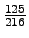 $\frac{125}{216}$